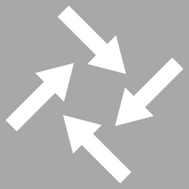 Centripetal Arrows Flat Vector Symbol