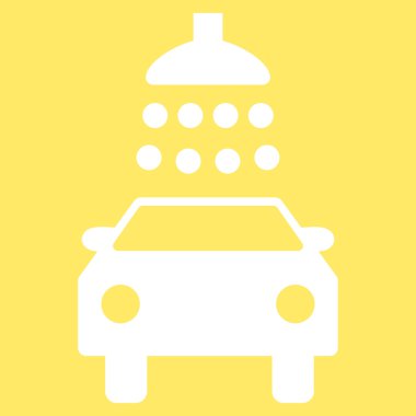 Araba duş düz vektör simgesi