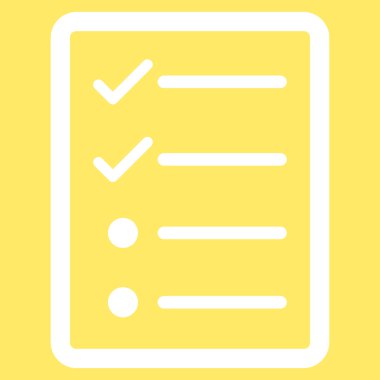 Checklist Page Flat Vector Symbol