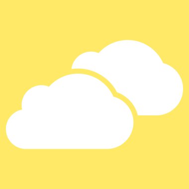 Bulutlar düz vektör simgesi