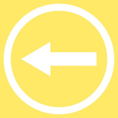 Left Rounded Arrow Flat Vector Symbol