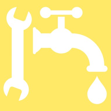 Sıhhi tesisat düz vektör simgesi