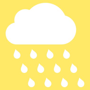 Yağmur bulutu düz vektör simgesi