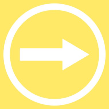 Right Rounded Arrow Flat Vector Symbol