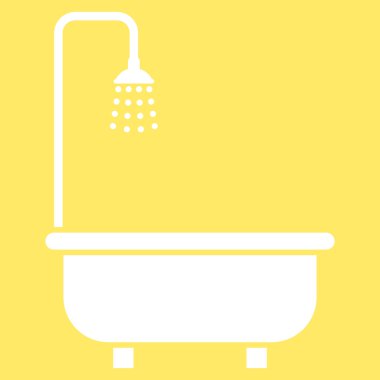 Duş banyo düz vektör simgesi