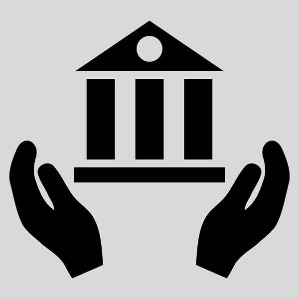 Символ плоского вектора обслуживания банков — стоковый вектор