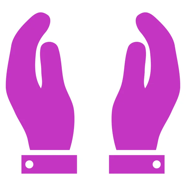 Symbole de vecteur plat des mains d'entretien — Image vectorielle