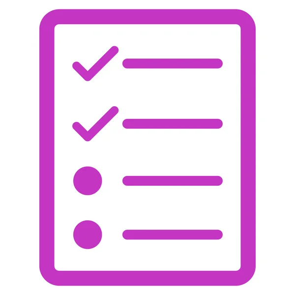 Checklist Page Flat Vector Symbol — Stock Vector