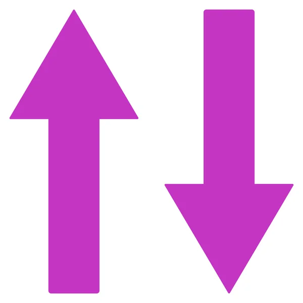 Vertical Flip Arrows Flat Vector Symbol — Stok Vektör