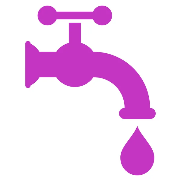 Water Tap Flat Vector Symbol — Stock Vector