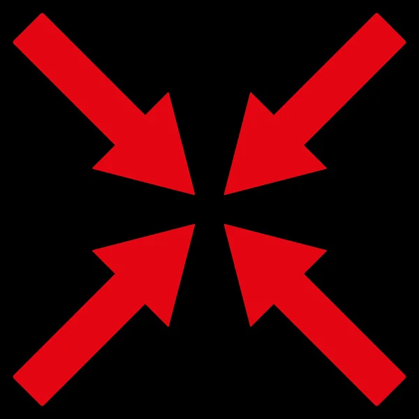 Simbol Vektor Datar Panah Tengah - Stok Vektor