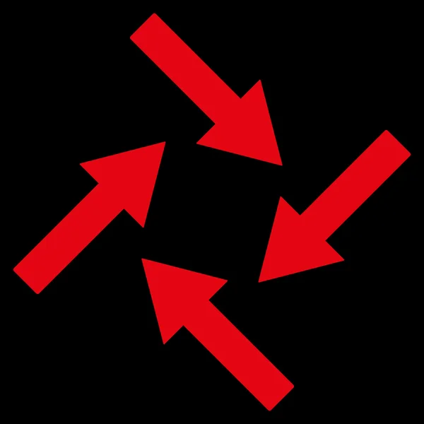 Centripetal Arrows Flat Vector Symbol — ストックベクタ