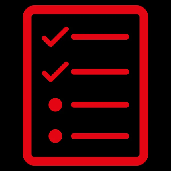 Checklist Page Flat Vector Symbol — Stockvector