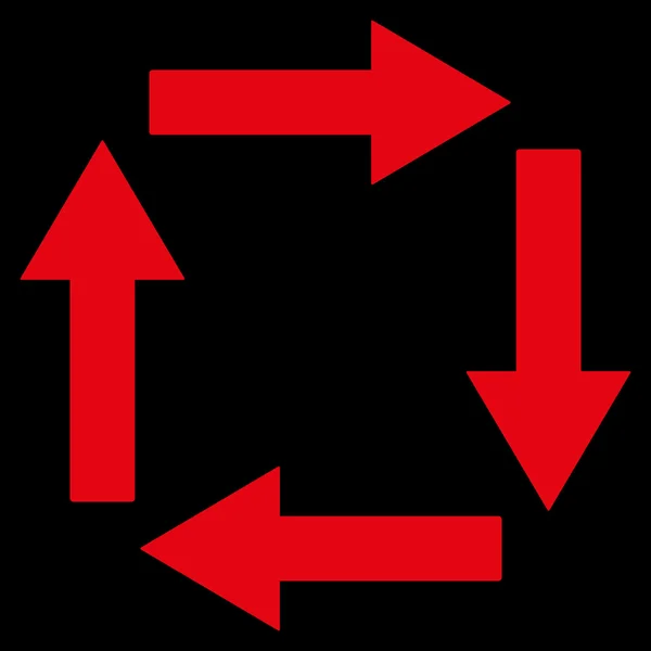 Flechas de circulación Símbolo vectorial plano — Vector de stock