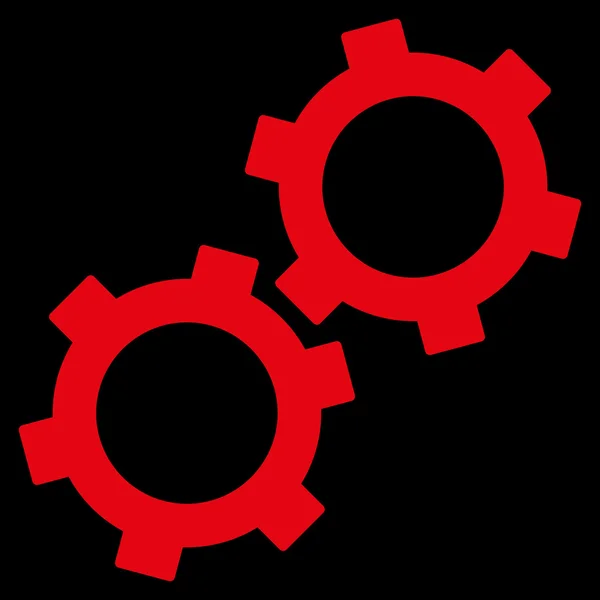 Getriebe flacher Vektor Symbol — Stockvektor