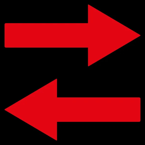 Flechas de giro horizontales Símbolo vectorial plano — Vector de stock