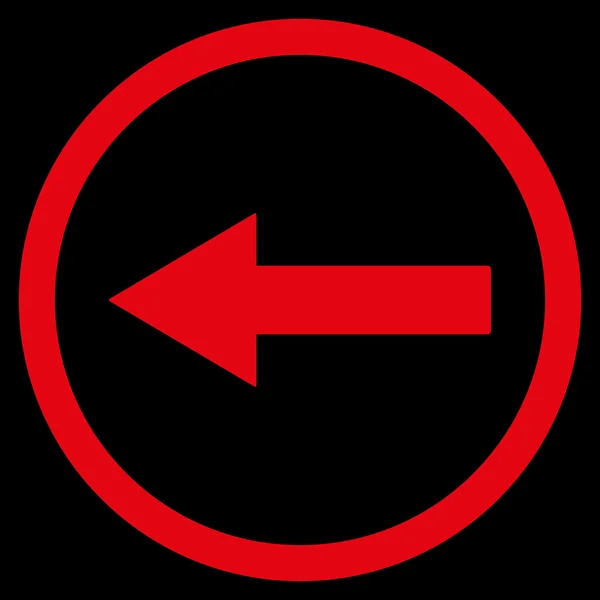 Left Rounded Arrow Flat Vector Symbol — 图库矢量图片