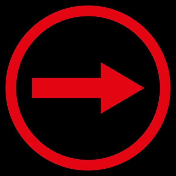 Right Rounded Arrow Flat Vector Symbol — 图库矢量图片
