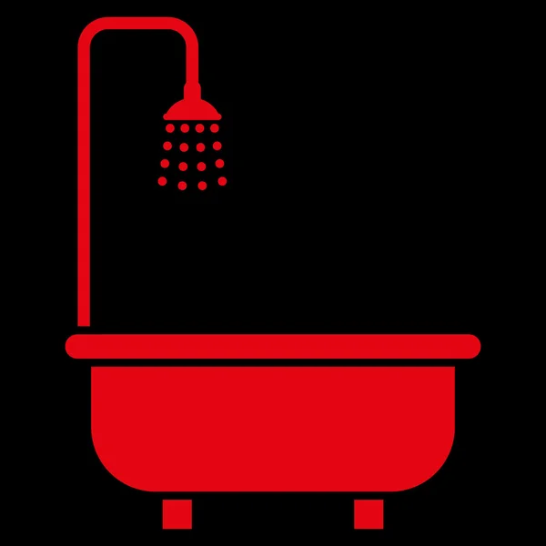 Shower Bath Flat Vector Symbol — Stockvector