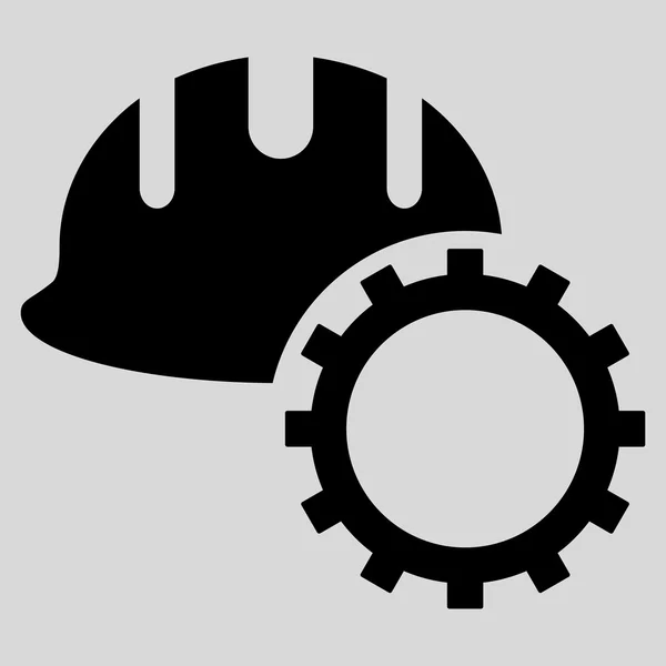 Simbol Vektor Datar Hardhat Pembangunan - Stok Vektor