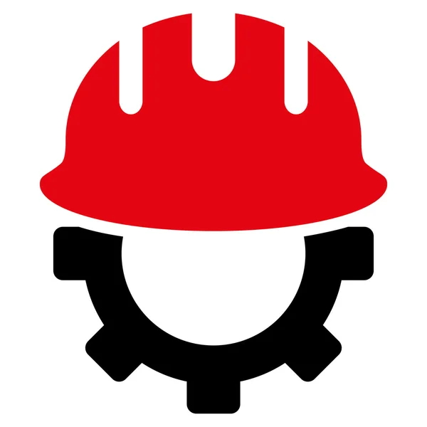 Entwicklung Hardhat flache Vektorsymbol — Stockvektor