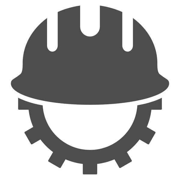 Symbole de vecteur plat de Hardhat de développement — Image vectorielle