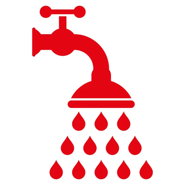 Shower Tap Flat Vector Symbol — Stok Vektör