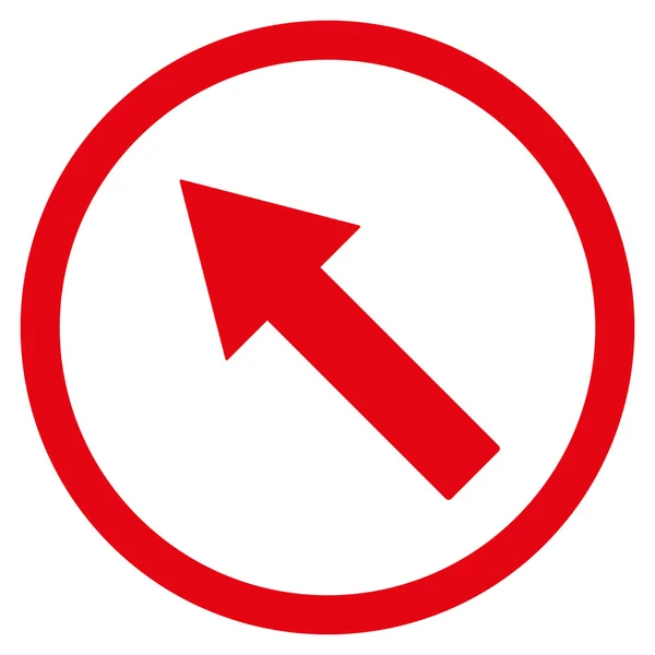 Símbolo vectorial plano de flecha redondeada hacia arriba-izquierda — Vector de stock