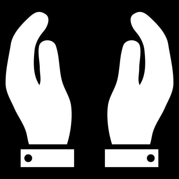 Verzorging handen plat Vector symbool — Stockvector