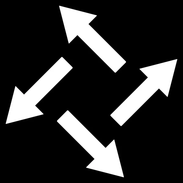 Centrifugal Arrows Flat Vector Symbol — Stock Vector