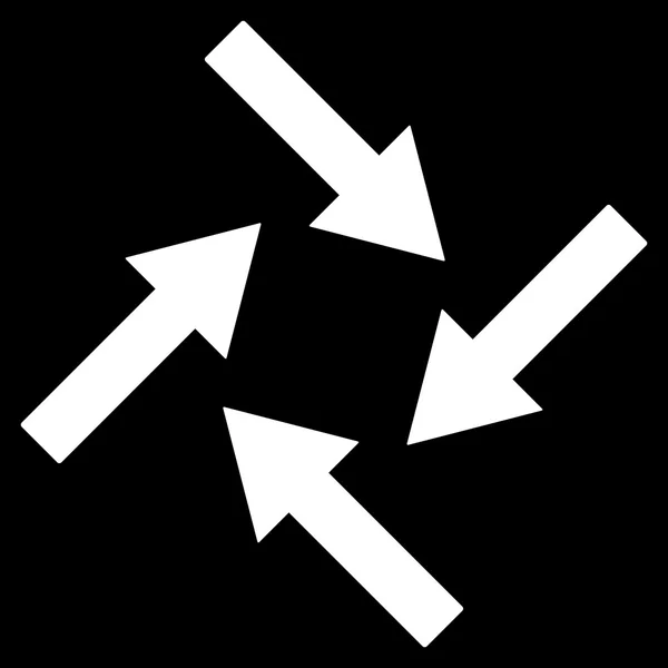 Centripetal Arrows Flat Vector Symbol — Stockvector