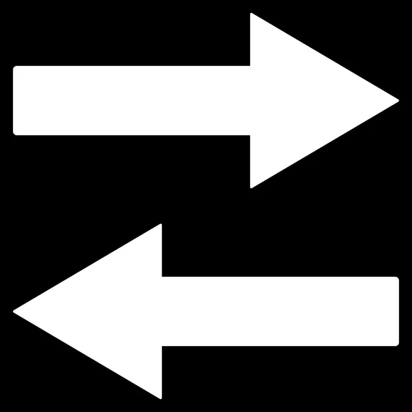 Horizontal Flip Arrows Flat Vector Symbol — Stock Vector