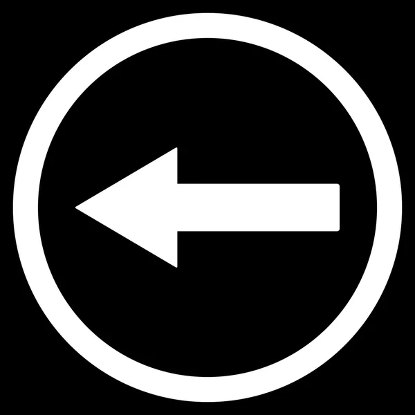 Left Rounded Arrow Flat Vector Symbol — Stockový vektor