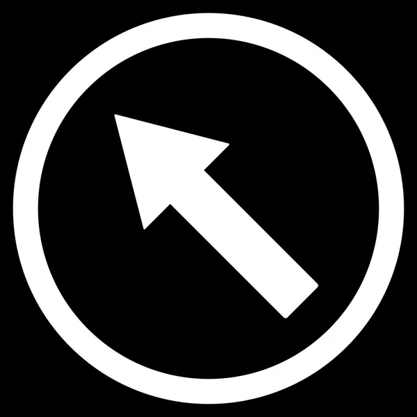 Up-Left Rounded Arrow Flat Vector Symbol — 图库矢量图片