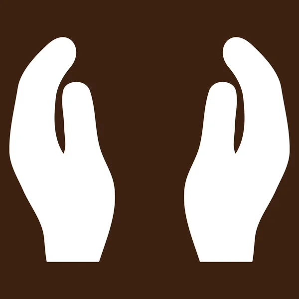 Pflege Hände flache Vektor-Symbol — Stockvektor