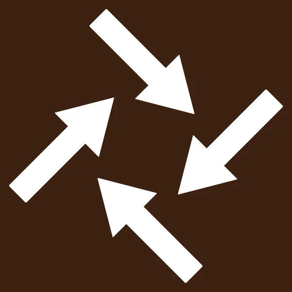 Centripetal Arrows Flat Vector Symbol — 图库矢量图片