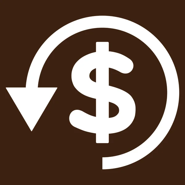 Chargeback flacher Vektor Symbol — Stockvektor