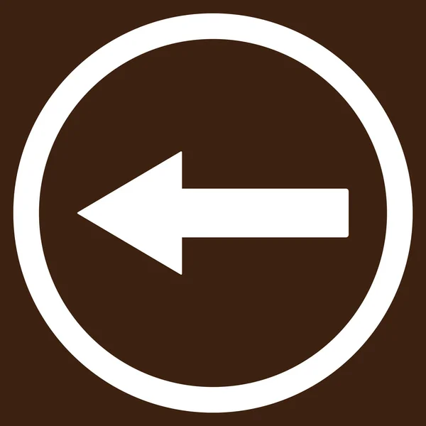 Left Rounded Arrow Flat Vector Symbol — Stock Vector