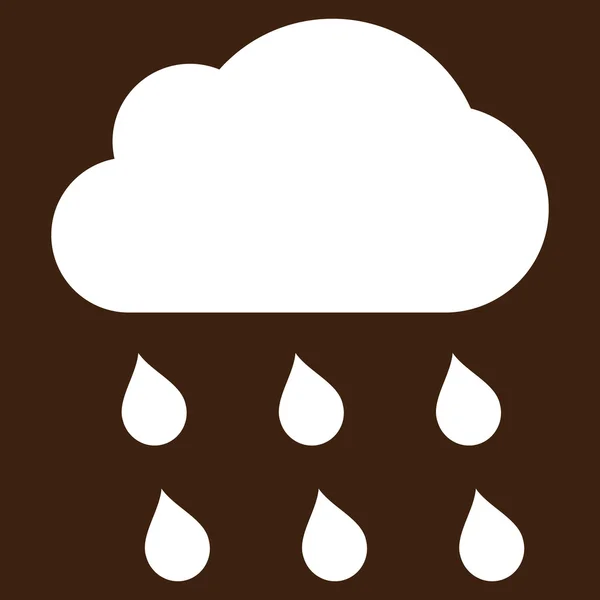 Regenwolke flacher Vektor Symbol — Stockvektor