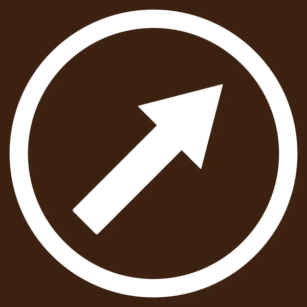 Up-Right Rounded Arrow Flat Vector Symbol — Stock vektor