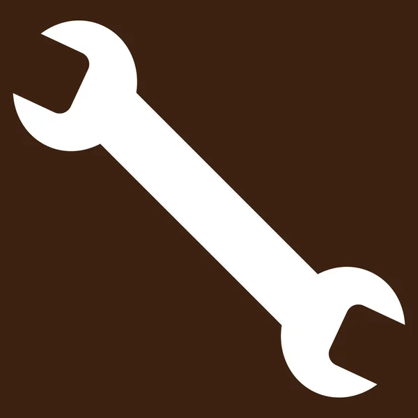 Wrench Flat Vector Symbol — Stok Vektör