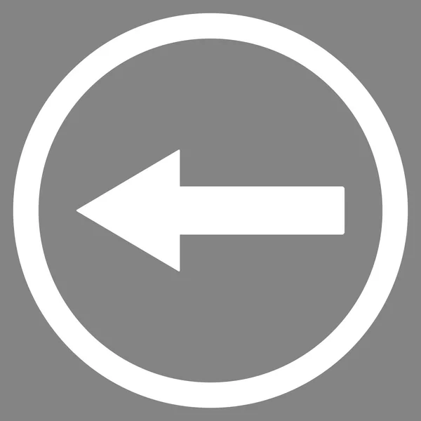 Left Rounded Arrow Flat Vector Symbol — Διανυσματικό Αρχείο