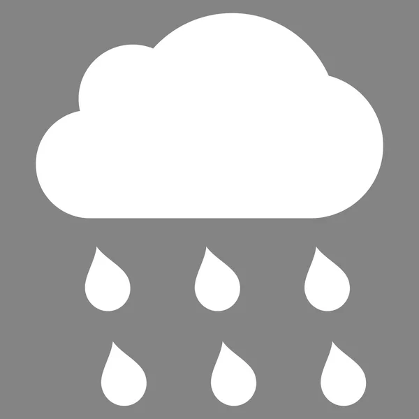 Regn moln platta vektor Symbol — Stock vektor