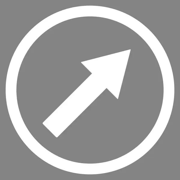Up-Right Rounded Arrow Flat Vector Symbol — 图库矢量图片