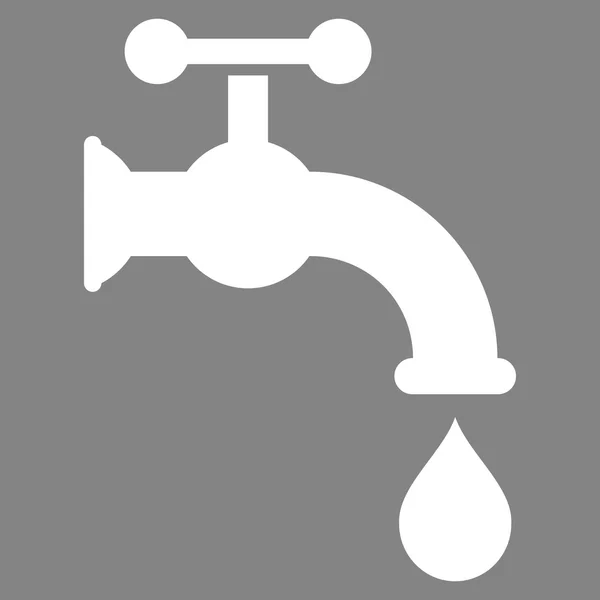 Water Tap Flat Vector Symbol — Stok Vektör