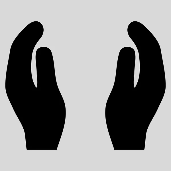 Pflege Hände flache Vektor-Symbol — Stockvektor