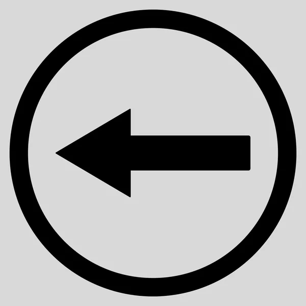 Left Rounded Arrow Flat Vector Symbol — 图库矢量图片