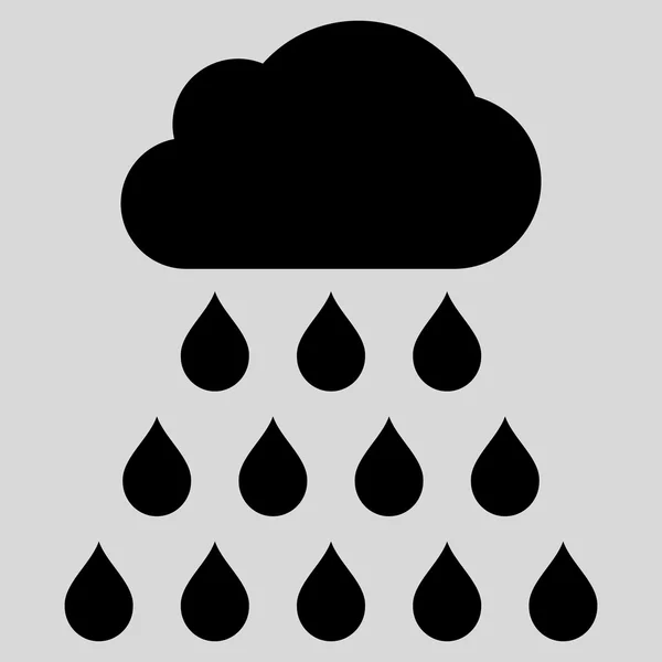 Regenwolke flacher Vektor Symbol — Stockvektor
