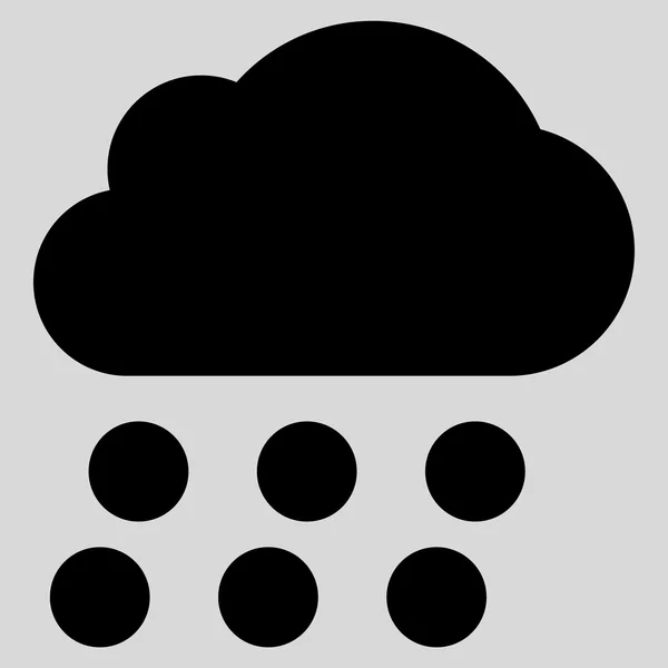 Rain Cloud Flat Vector Symbol — Stock Vector