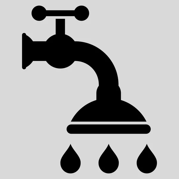 Shower Tap Flat Vector Symbol — Stockový vektor